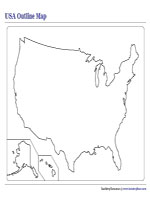 Outline Map of the USA