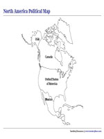 Political Map of North America