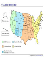 Map of the USA Time Zones