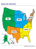 Regions of the U.S. Chart