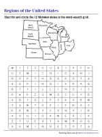 Midwest States Word Search