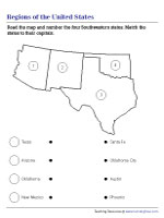 Identifying Southwest States and Capitals