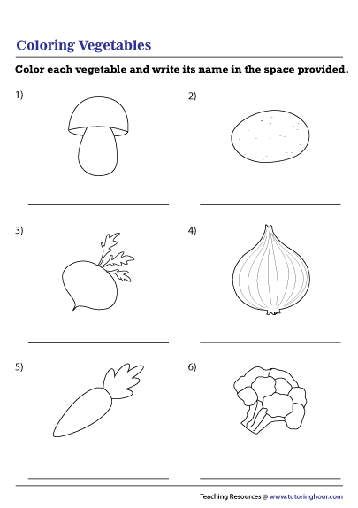 Vegetable Coloring