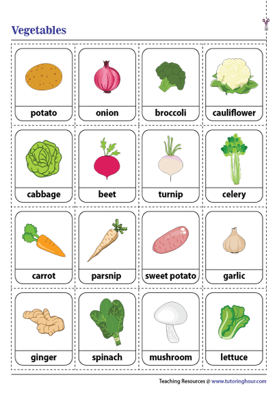 Vegetable Flashcards