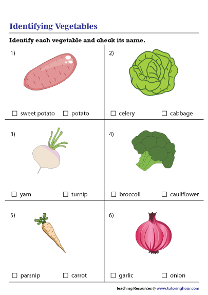 Identifying Vegetables