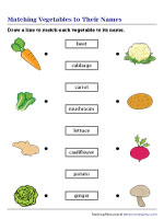 Matching Vegetables with Their Names