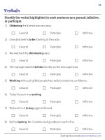 Identifying Verbals as Gerunds, Infinitives, or Participles