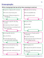 Recognizing Homographs from Sets of Meanings