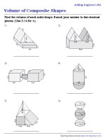 Volume of Composite Figures - Adding - Level 2 - Customary