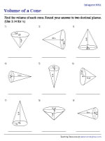 Volume of Cones - Integers - Moderate - Customary