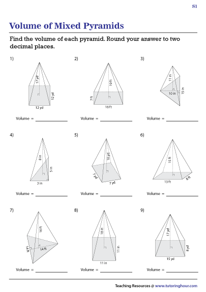 lesson 5 problem solving practice volume of pyramids