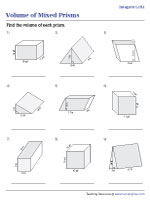 Volume of Prisms - Integers - Level 1 - Customary