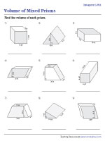 Volume of Prisms - Integers - Level 2 - Customary