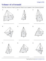 Volume of Pyramids - Integers - Easy - Customary