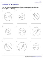 Volume of a Sphere - Integers - Easy - Customary