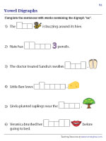 Completing Sentences Using Words with EE, IE, and AI Digraphs