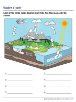 Writing Names of Water Cycle Stages