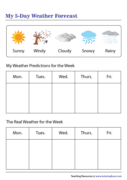 weather-forecast-worksheet