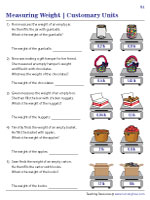 Word Problems - Customary Units