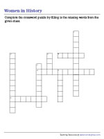 Women in History - Crossword Puzzle