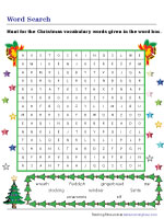 Searching for Christmas Vocabulary Words