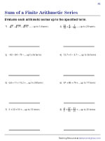 Arithmetic Series Worksheets