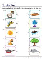 Rhyming Words Worksheets