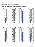 Temperature Worksheets