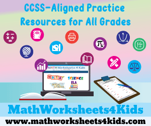 MATH Worksheets 4 Kids