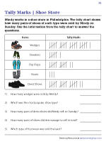 Tally Marks Word Problems Worksheets