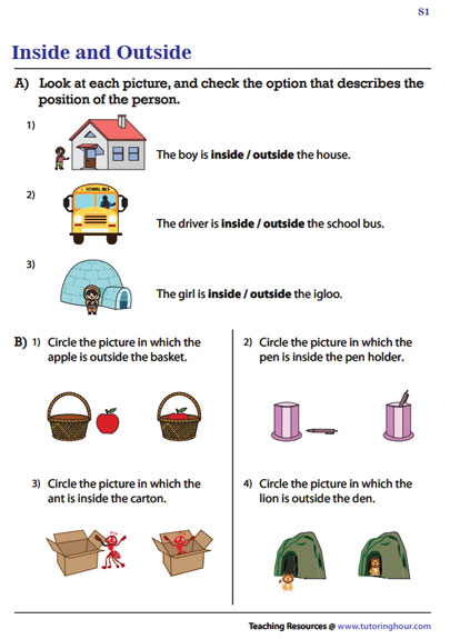 Positions Worksheets