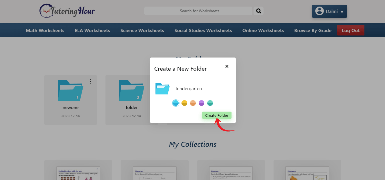 Click Create Folder