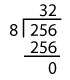 Dividing 256 by 8 - no remainder