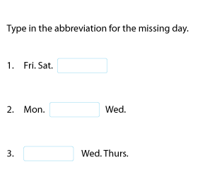 Abbreviating Days of the Week