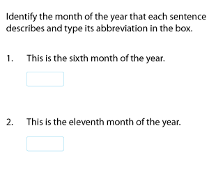 Abbreviating Months of the Year
