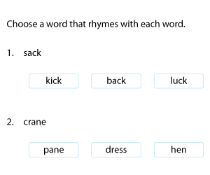 Choosing Rhyming Words