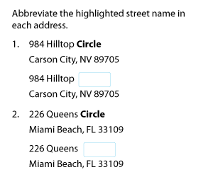 Abbreviating Street Names