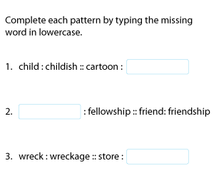 Word Pattern Analogies