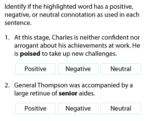 Positive, Neutral, and Negative Connotations