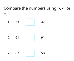 Comparing Two-Digit Numbers
