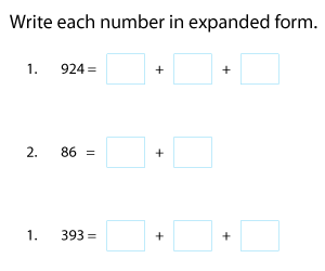 Writing Numbers up to 1,000 in Expanded Form