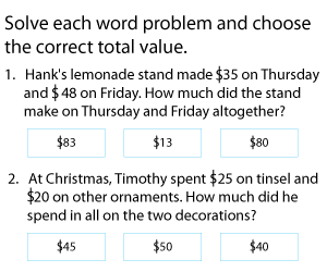 Adding Money | Whole Dollar Amounts