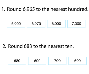 Rounding Whole Numbers to the Nearest 10 or 100