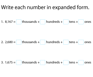 Writing Thousands in Expanded Word Form