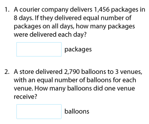 Four-Digit by One-Digit Division Word Problems