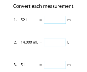 Converting between Milliliters and Liters