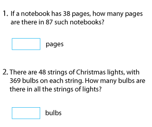 Multiplying up to 3 Digits by 2-Digit Numbers | Word Problems