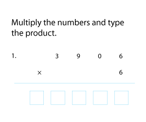 Multiply 3 or 4-Digit Numbers by 1-Digit Numbers