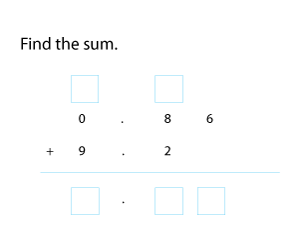 Adding Decimals to Hundredths