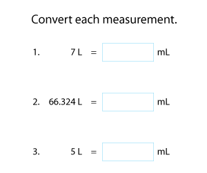 Unit Conversion | Milliliters and Liters